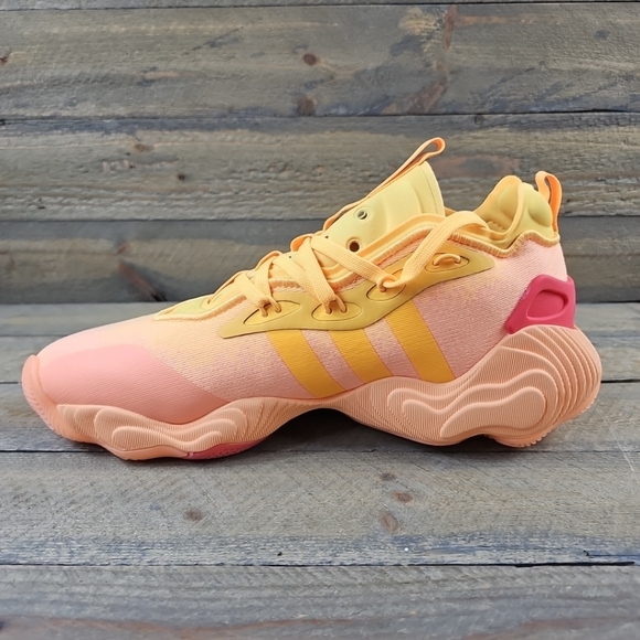 adidas Trae Young 3 Men's Basketball Shoes Acid Orange Spark Preloved Scarlet - Picture 5 of 10